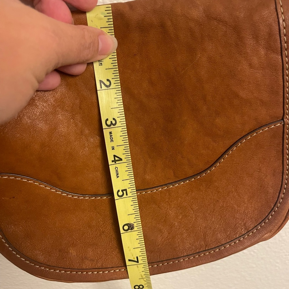 Frye Saddle Crossbody Bag in Cognac Brown - Picture 12 of 12